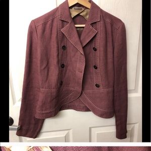Max Mara Italian Linen Jacket size 4 mauve